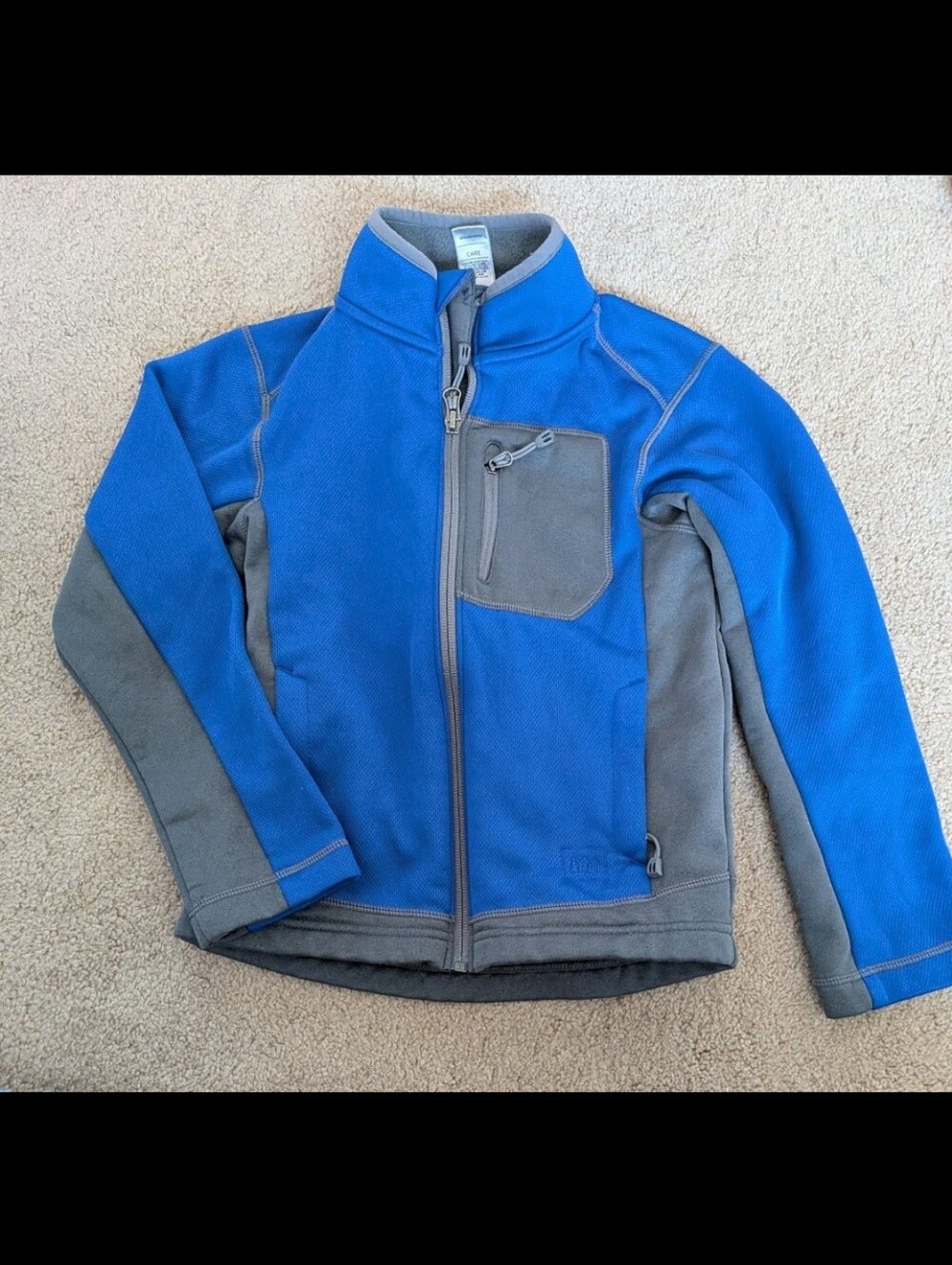 REI Blue and Gray Kids Zip-Up Jacket